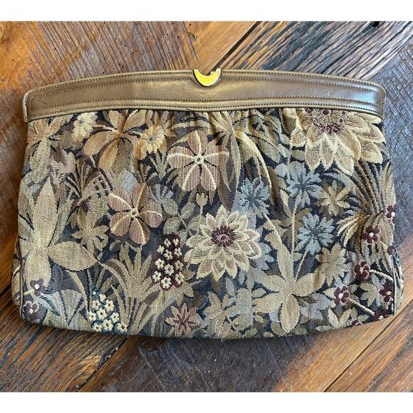 Floral Tapestry Clutch Bag - Picture 1 of 6